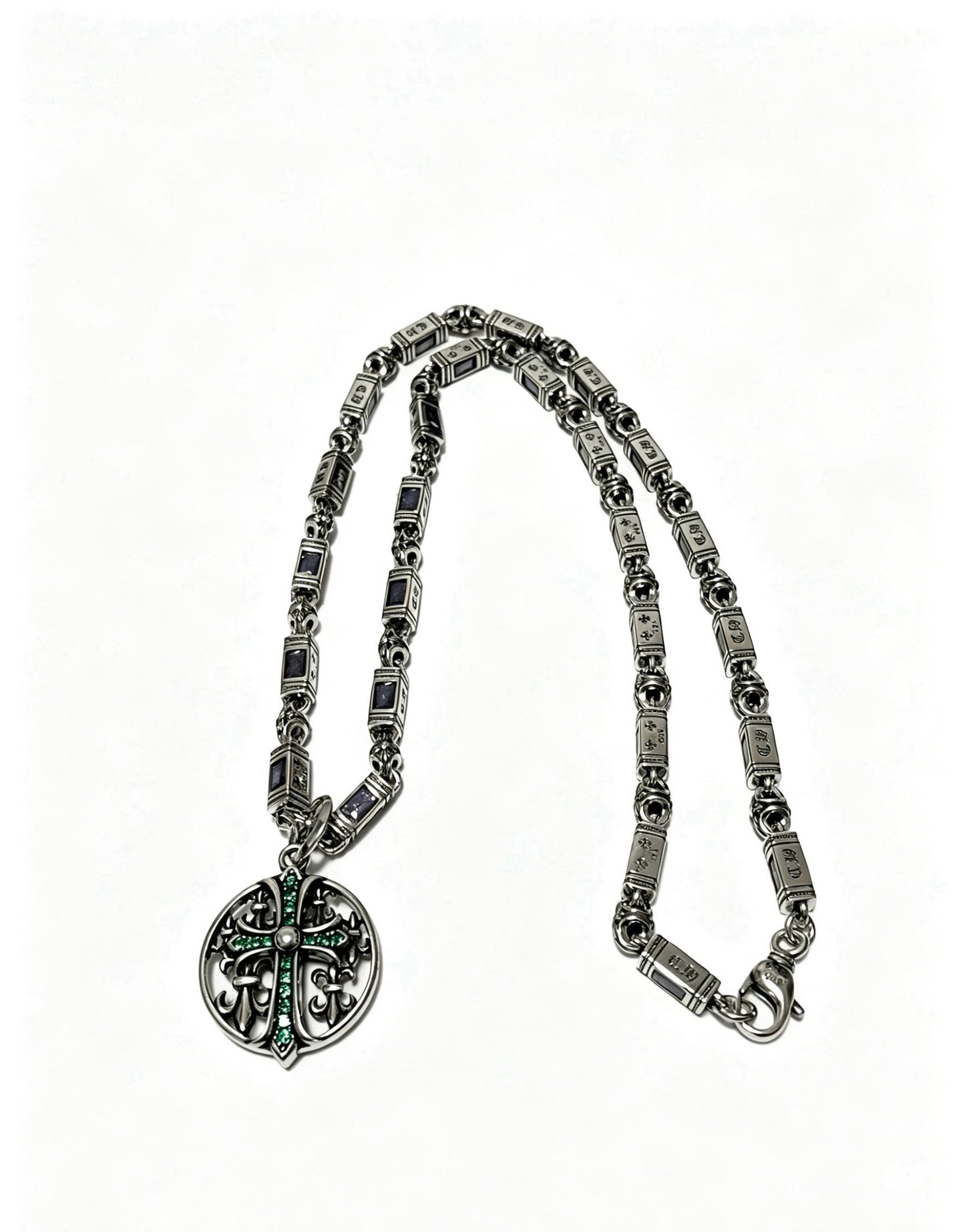 Chrome Hearts Sterling Silver Cross Necklace