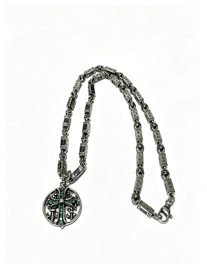 Chrome Hearts Sterling Silver Cross Necklace