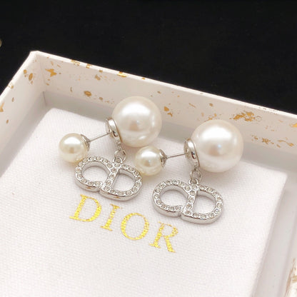 Dior Silver Brass Earrings