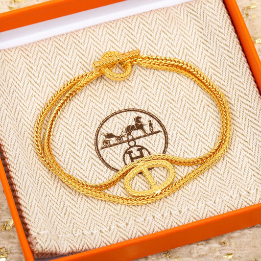 Hermes Sterling Silver Bracelet