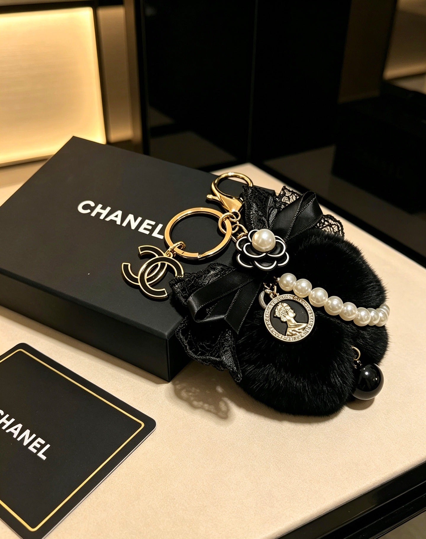 Chanel Vintage-Finish Keychain