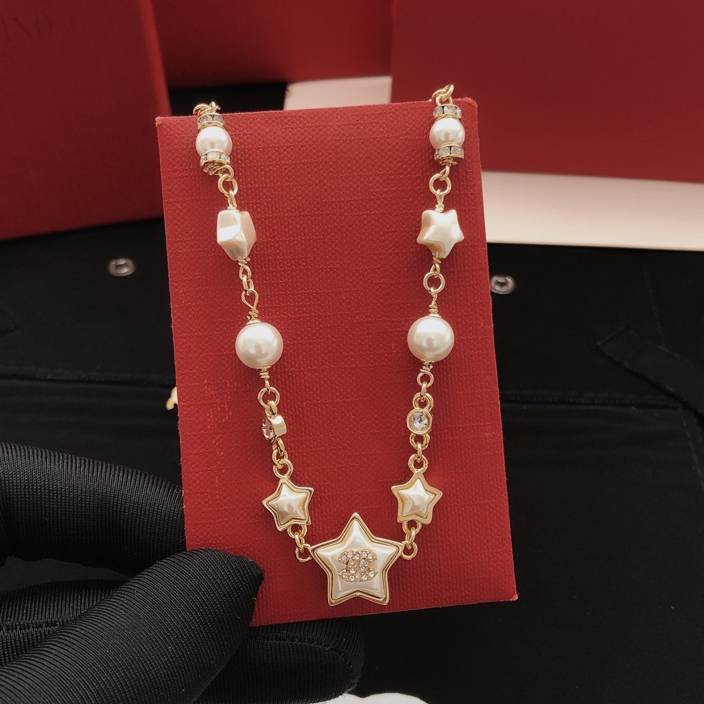 Chanel Brass Star Necklace
