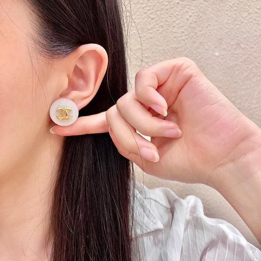 Chanel Logo Earrings