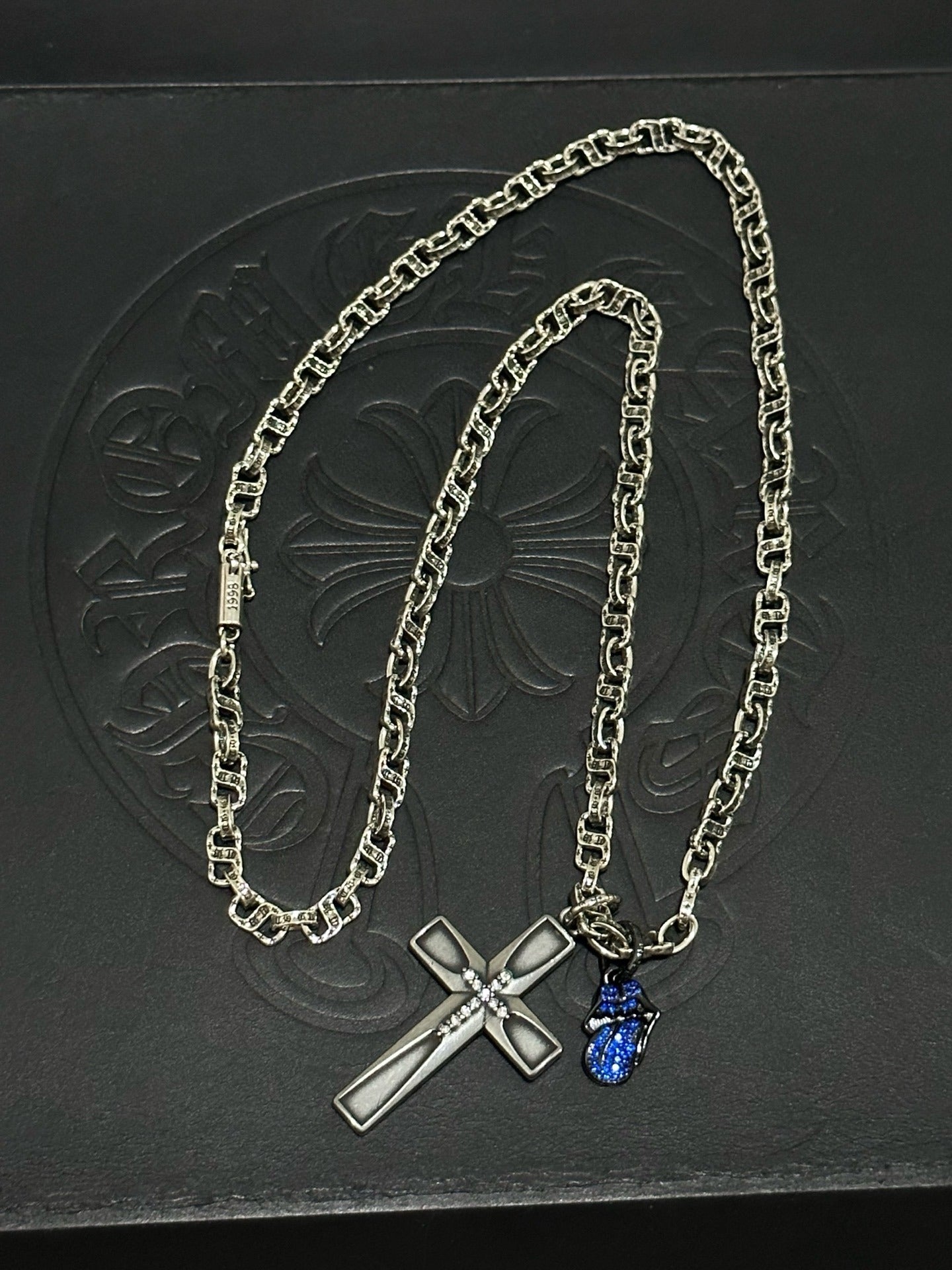 Chrome Hearts Sterling Silver Cross Necklace