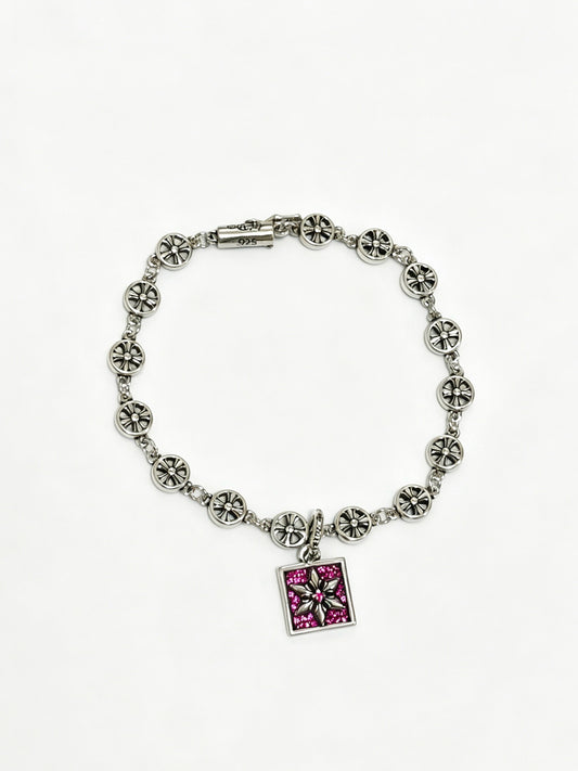 Chrome Hearts Sterling Silver Cross Bracelet