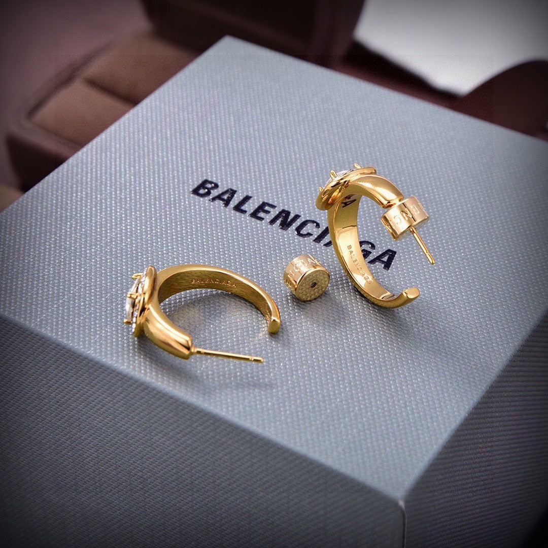 Balenciaga Brass Earrings