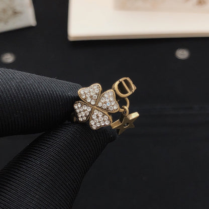Dior Brass Clover Ring