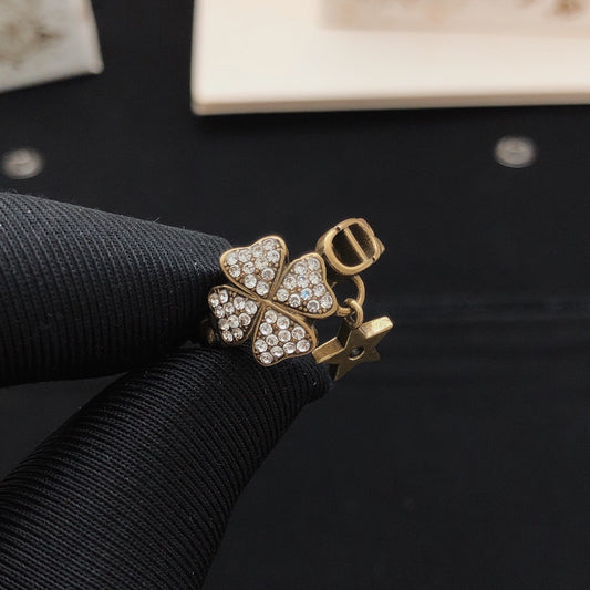 Dior Brass Clover Ring