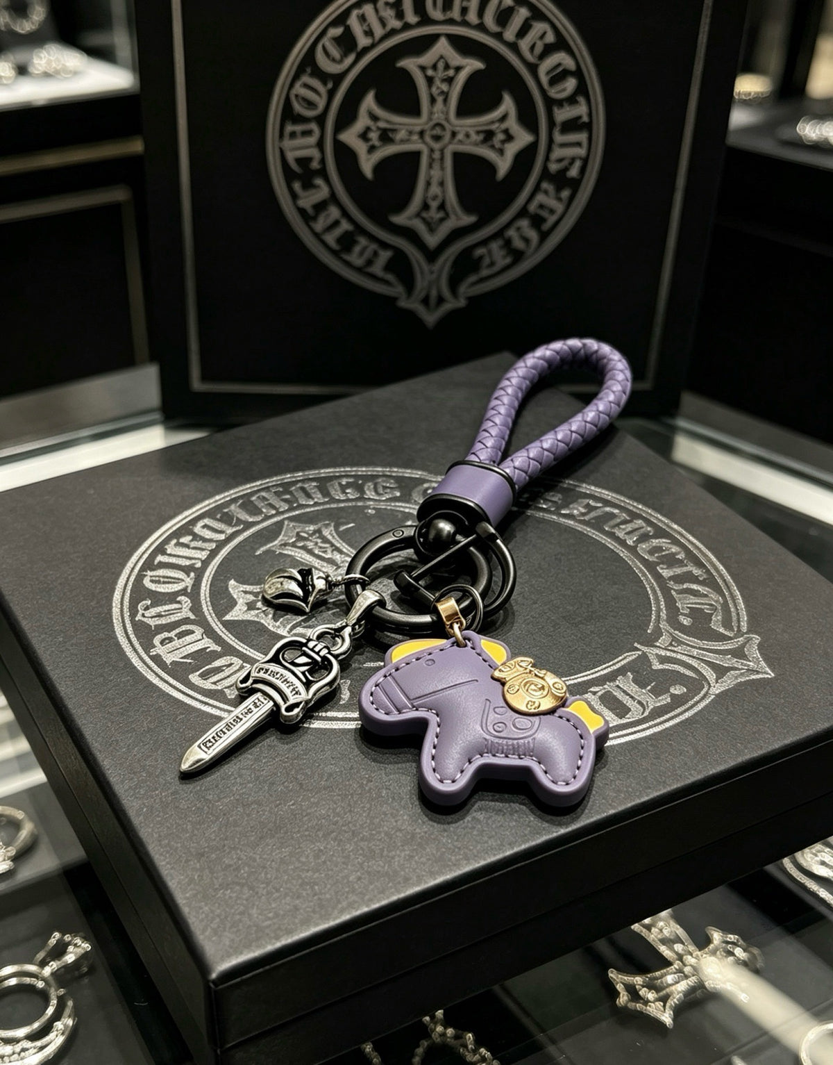 Chrome Hearts Vintage-Finish Keychain