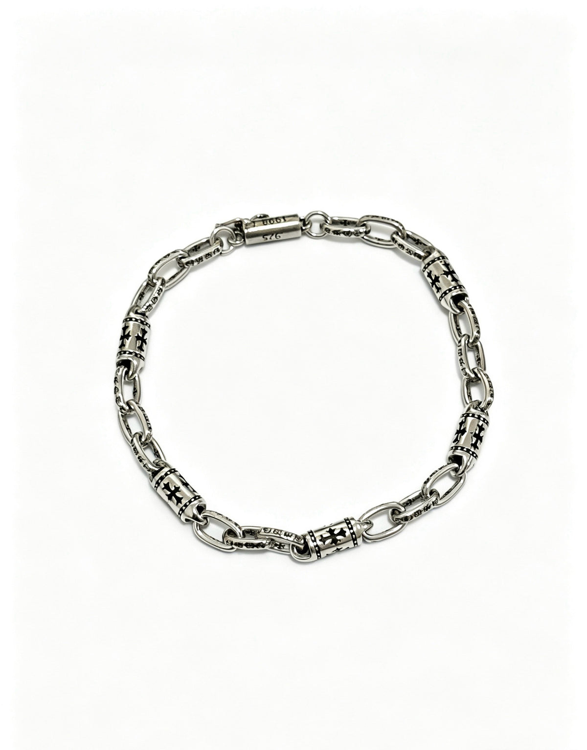 Chrome Hearts Sterling Silver Cross Bracelet