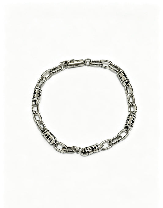 Chrome Hearts Sterling Silver Cross Bracelet