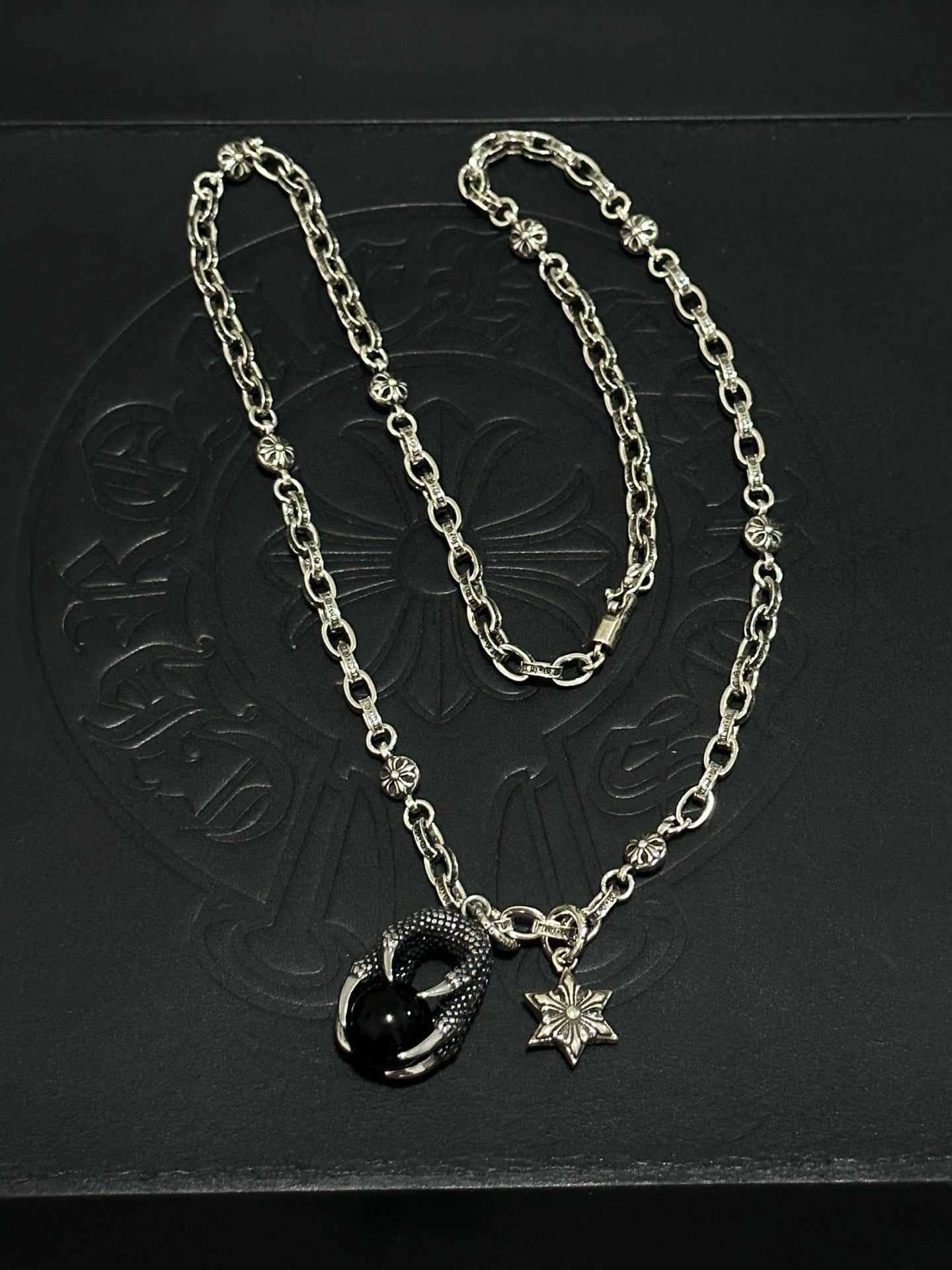 Chrome Hearts Sterling Silver Cross Necklace