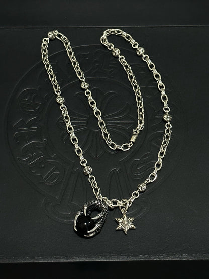 Chrome Hearts Sterling Silver Cross Necklace