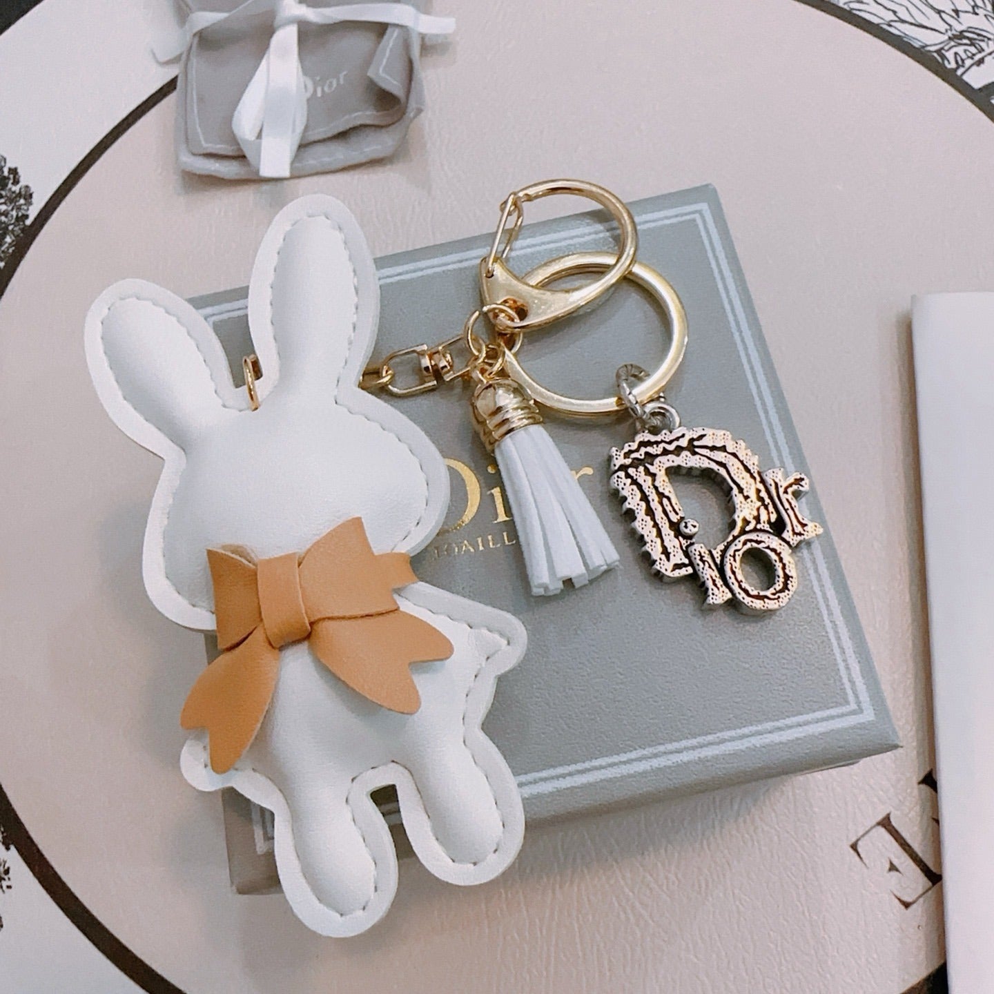 Dior Vintage-Finish Keychain