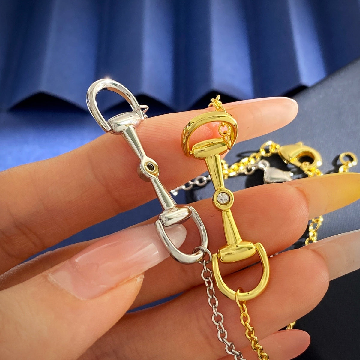 Gucci Silver Brass Horsebit Bracelet
