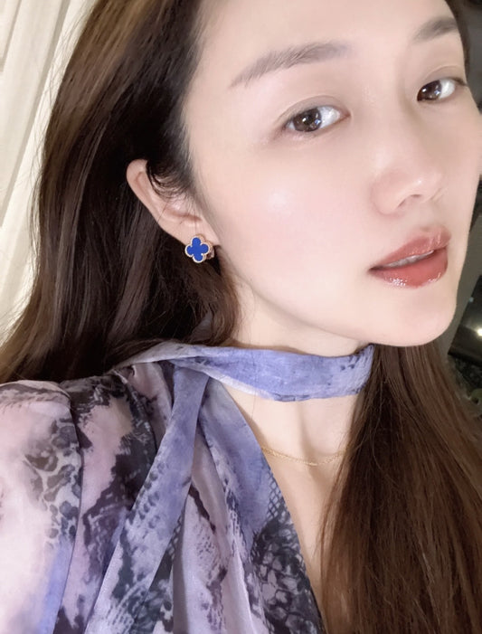 Van Cleef & Arpels Silver Brass Earrings