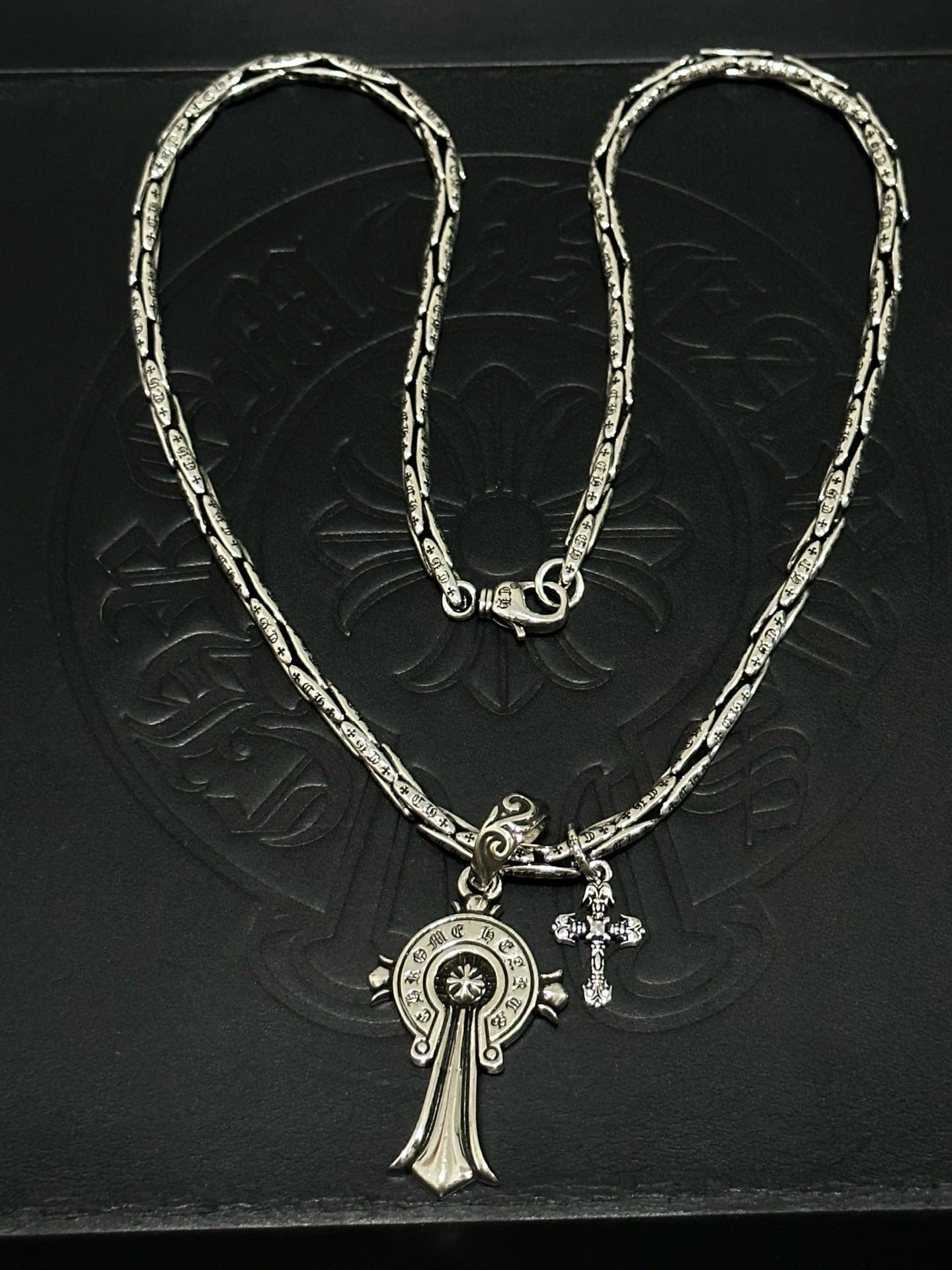 Chrome Hearts Sterling Silver Cross Necklace