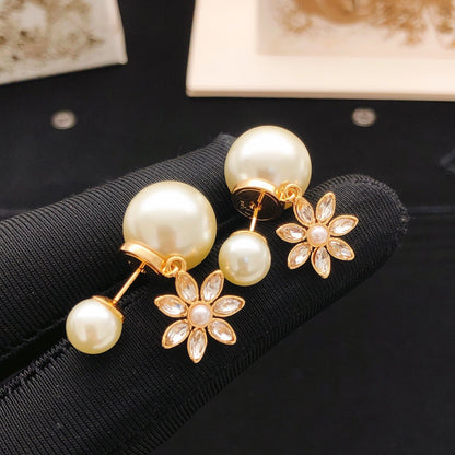 Dior Brass Sunburst Earrings