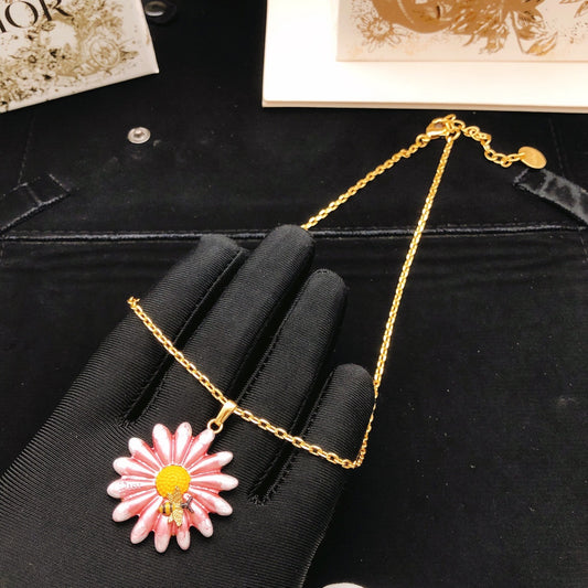 Dior Brass Bee Necklace