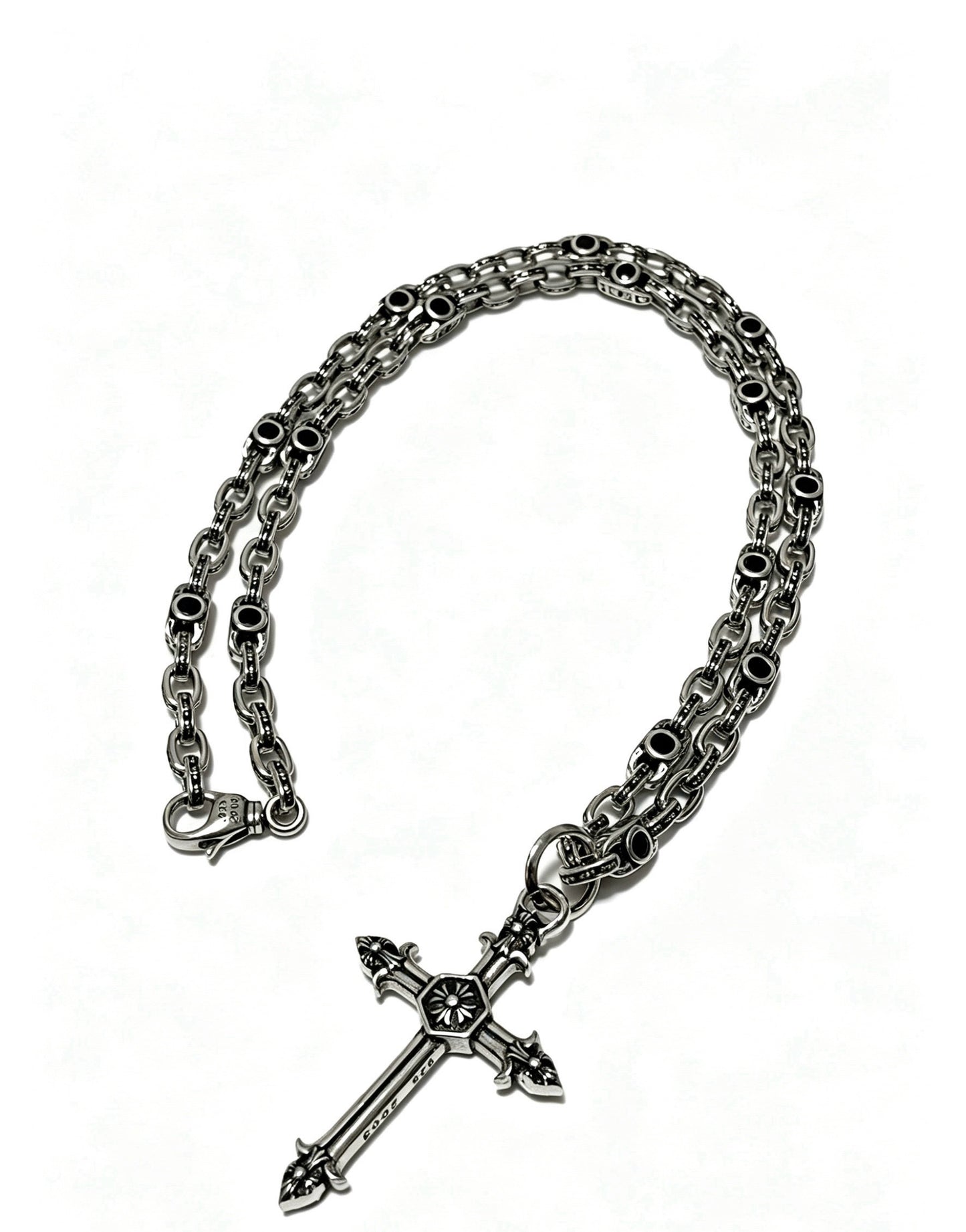 Chrome Hearts Sterling Silver Cross Necklace