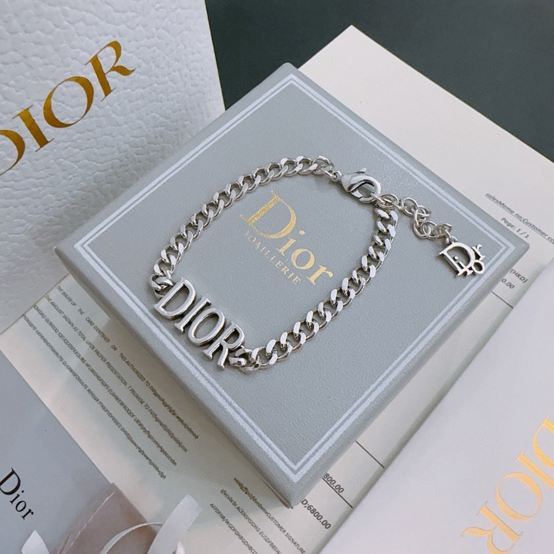 Dior Sterling Silver Chain Bracelet