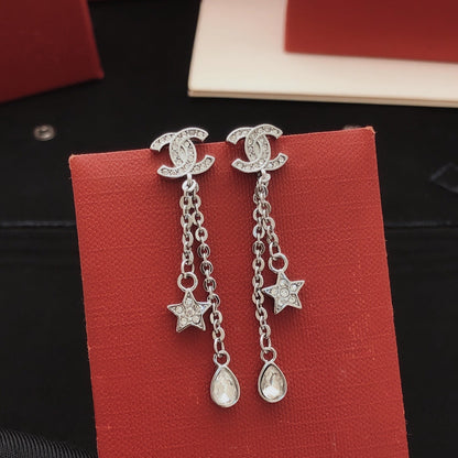 Chanel Brass Star Earrings