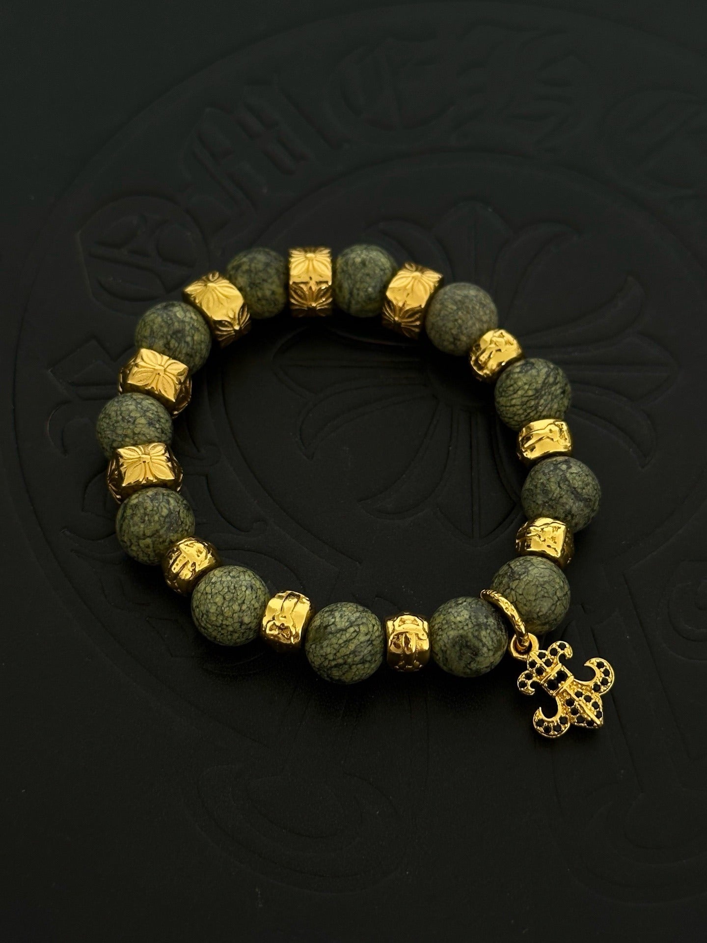 Chrome Hearts Sterling Silver Cross Bracelet