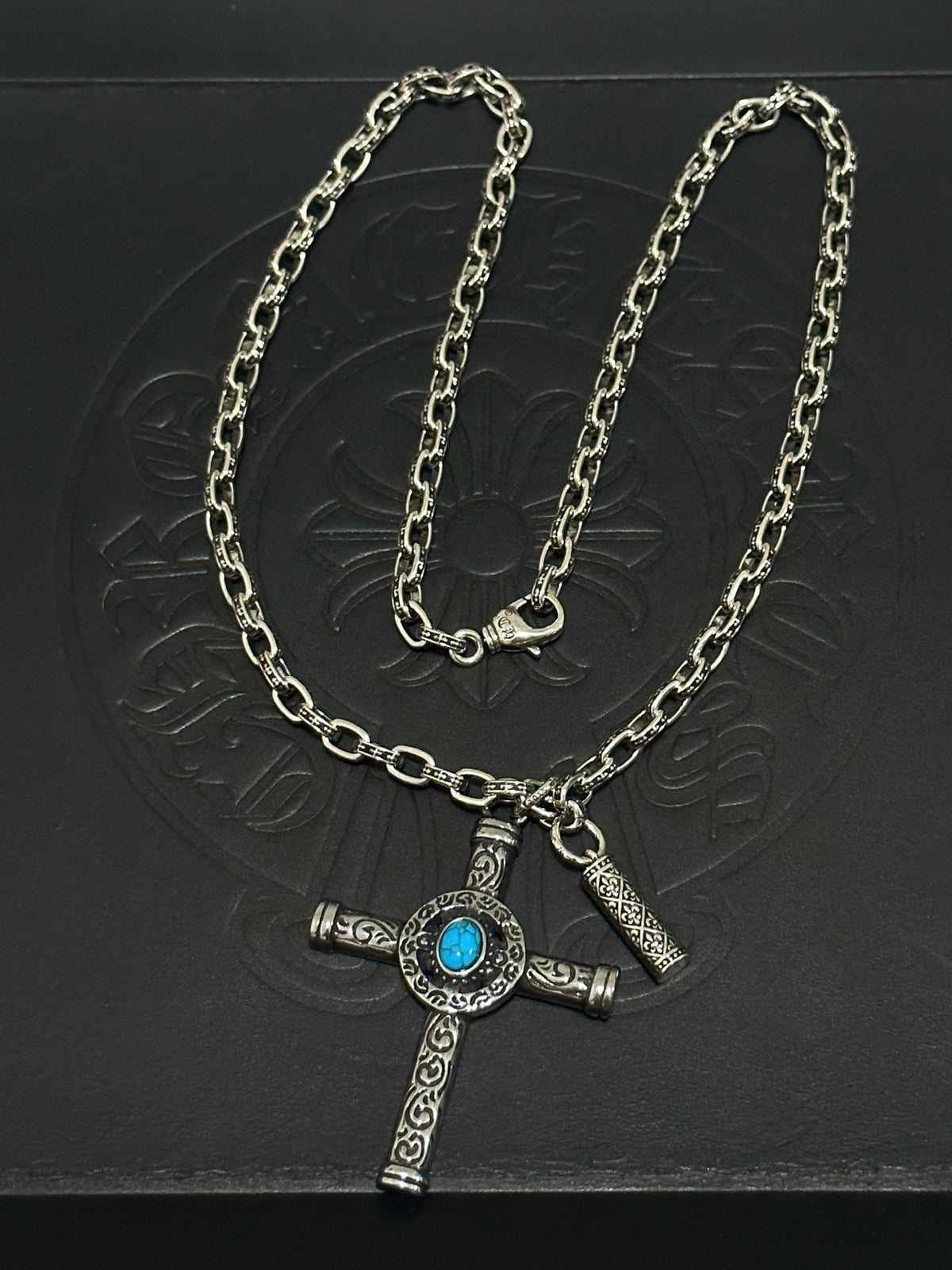 Chrome Hearts Sterling Silver Cross Necklace