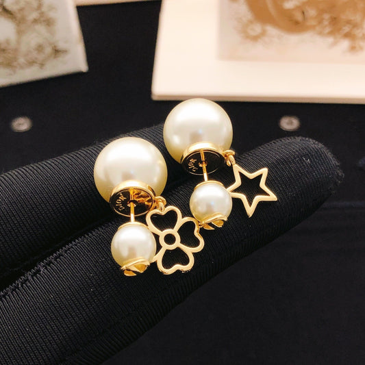 Dior Brass Clover Earrings