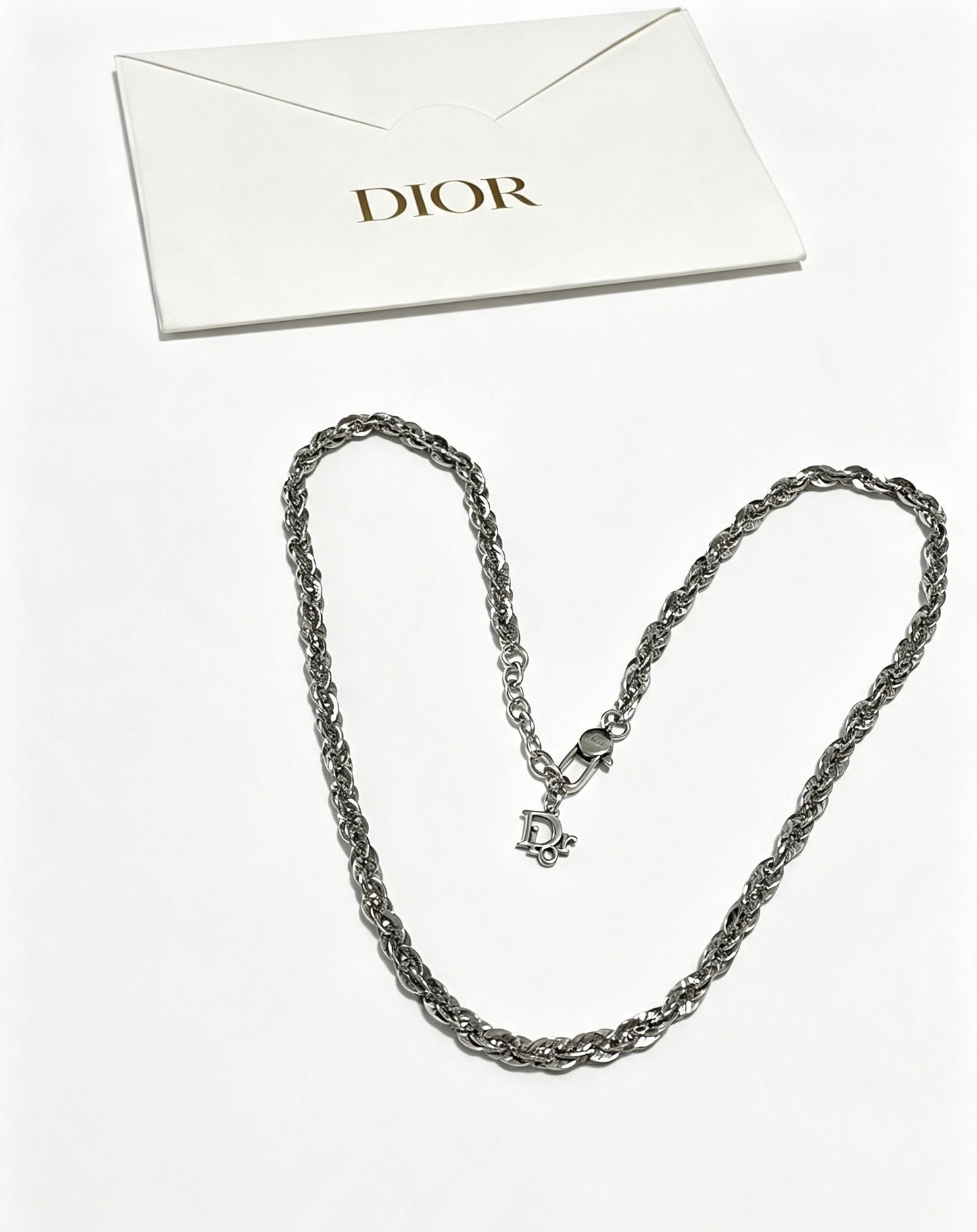 Dior Sterling Silver Chain Necklace