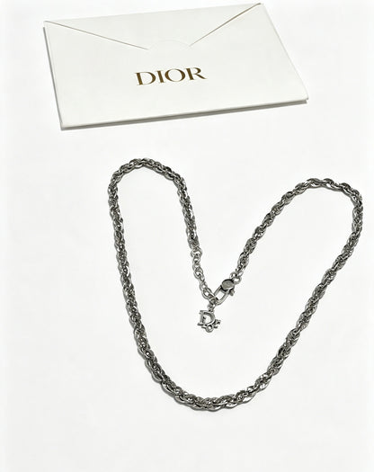 Dior Sterling Silver Chain Necklace