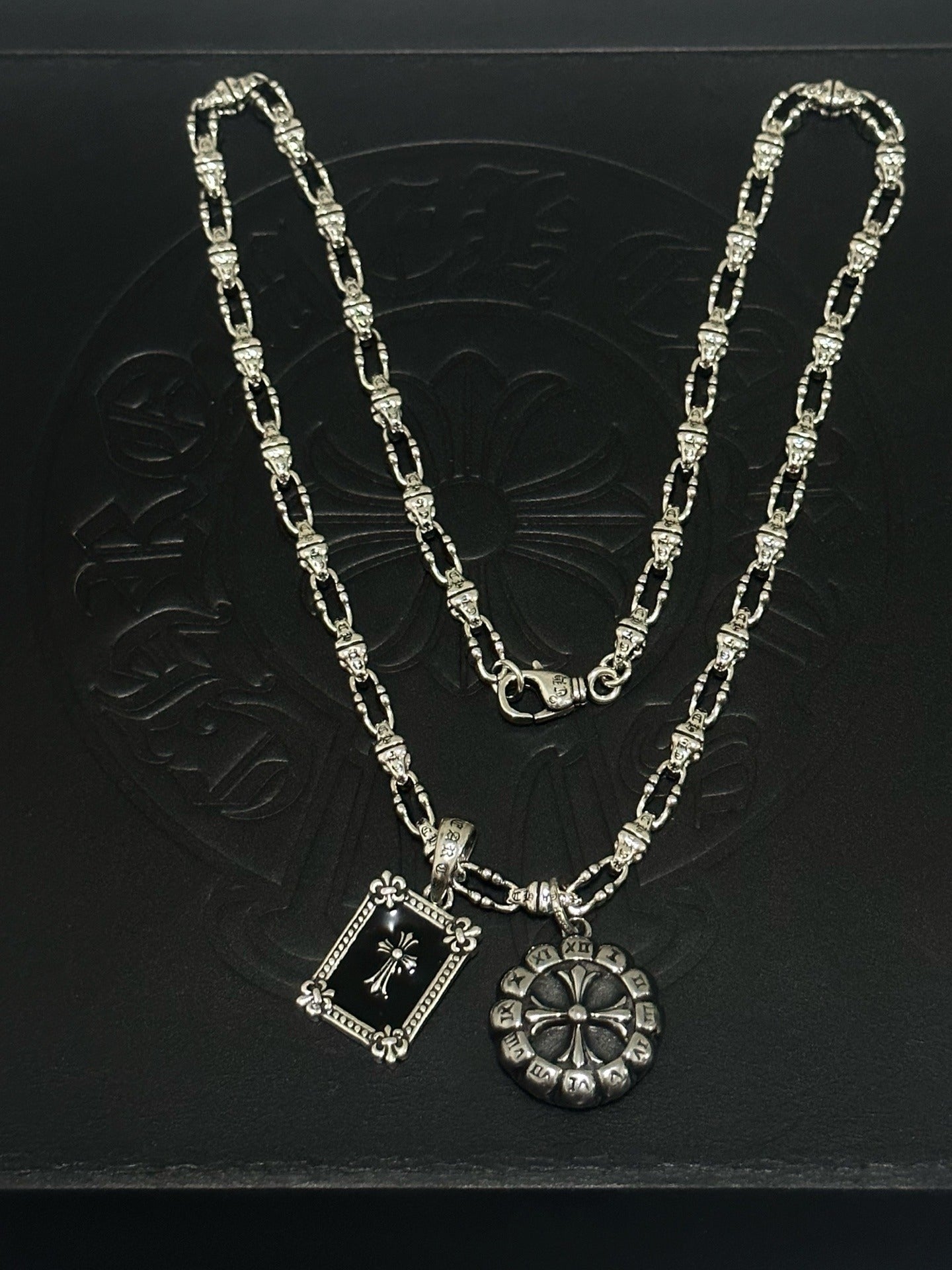Chrome Hearts Sterling Silver Cross Necklace