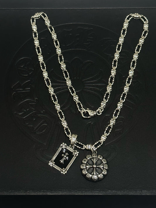 Chrome Hearts Sterling Silver Cross Necklace