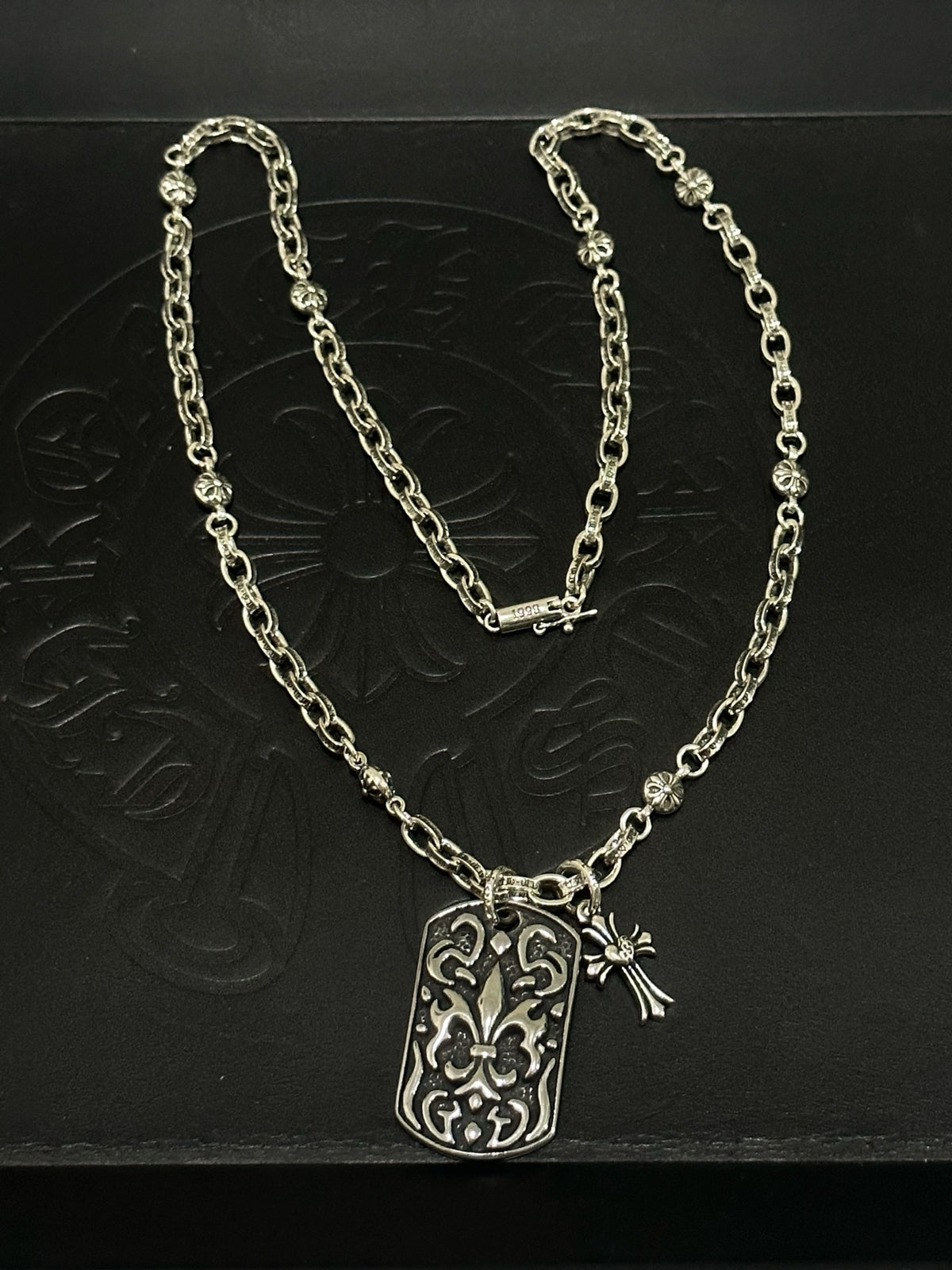 Chrome Hearts Sterling Silver Cross Necklace