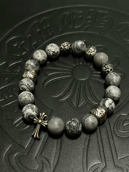Chrome Hearts Sterling Silver Cross Bracelet