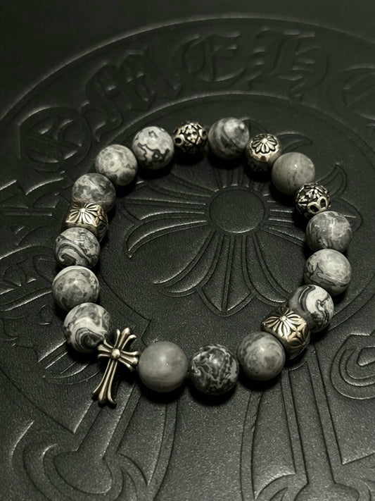 Chrome Hearts Sterling Silver Cross Bracelet