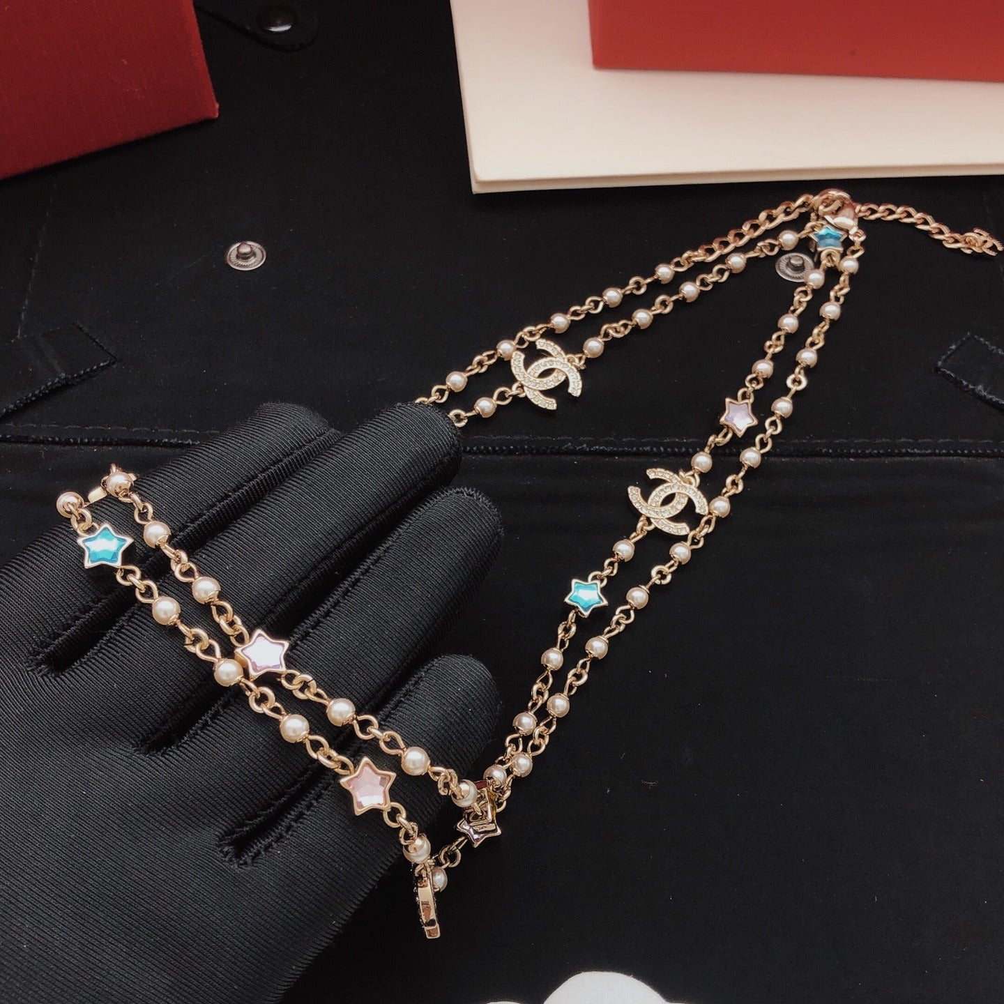Chanel Brass Star Necklace
