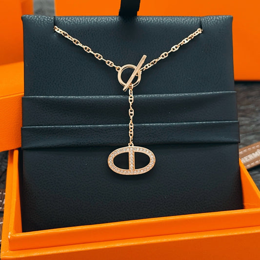 Hermes Brass Tassel Necklace