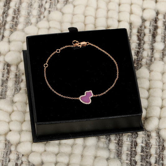 Qeelin Red Sterling Silver Floral Bracelet