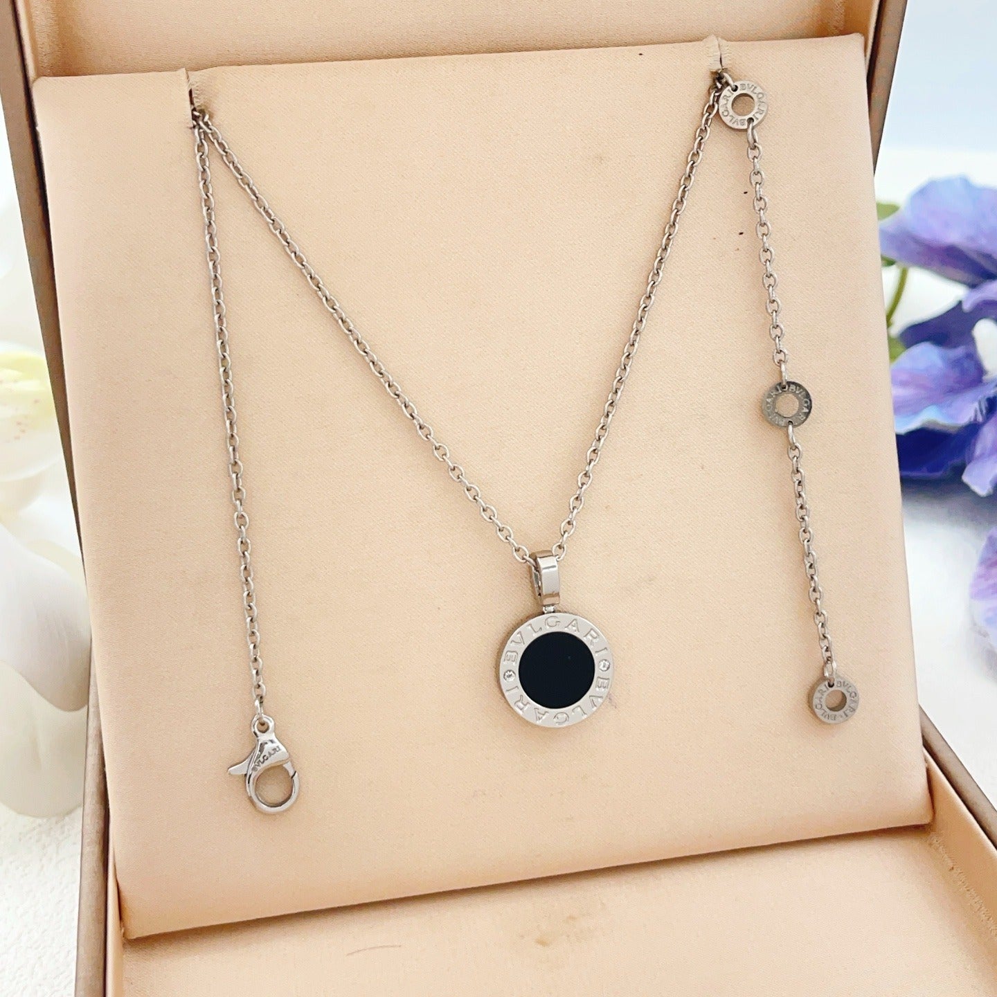 Bvlgari Silver Brass Round Necklace