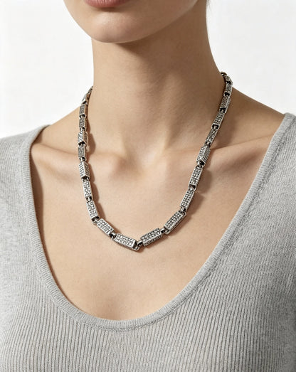 Dior Sterling Silver Chain Necklace
