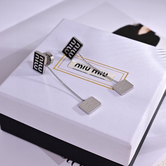 Miu Miu Logo Earrings