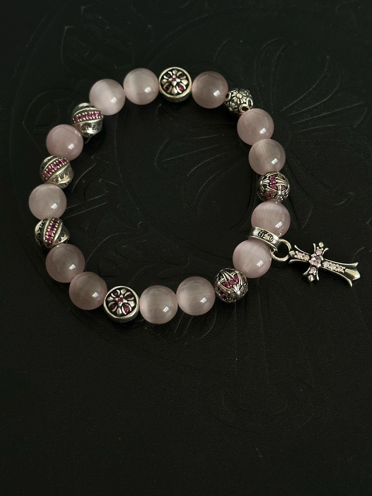 Chrome Hearts Sterling Silver Cross Bracelet