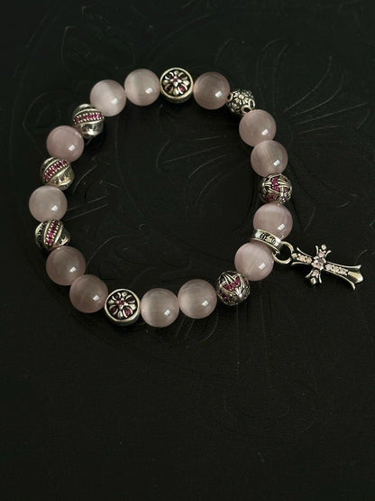 Chrome Hearts Sterling Silver Cross Bracelet