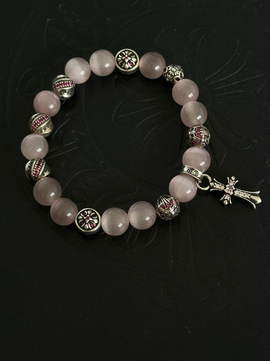 Chrome Hearts Sterling Silver Cross Bracelet