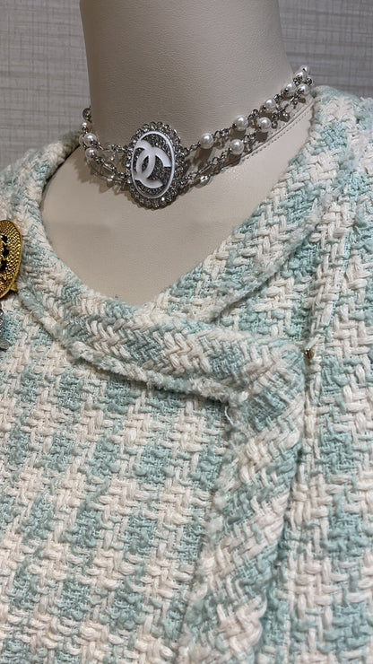 Chanel White Brass Pearl Necklace