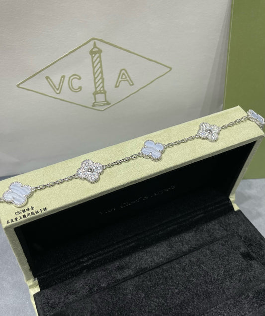 Van Cleef & Arpels White Clover Bracelet