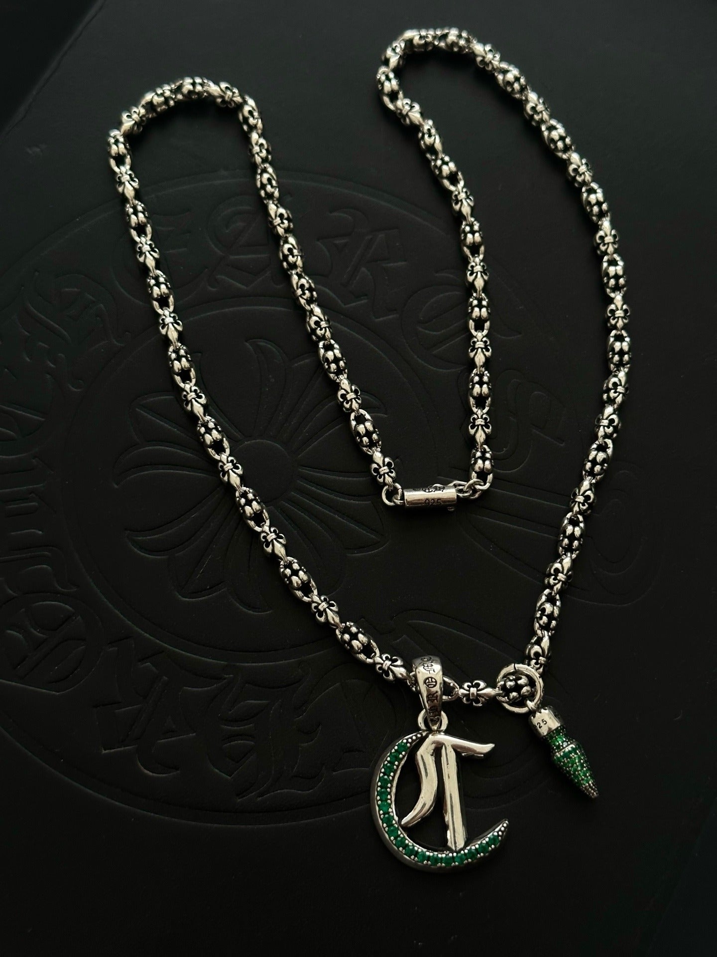 Chrome Hearts Sterling Silver Cross Necklace