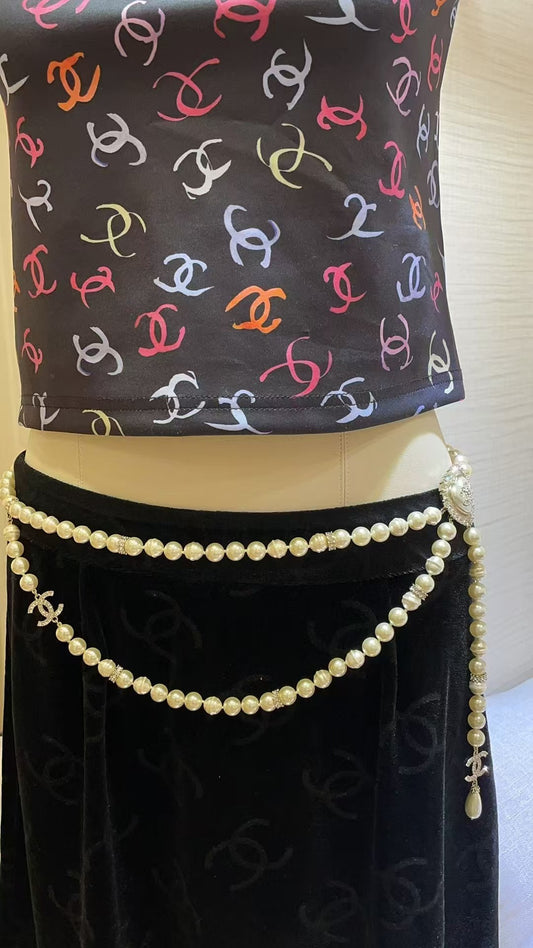 Chanel White Heart Necklace