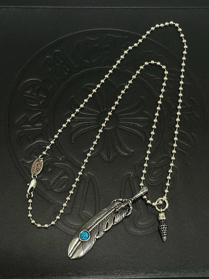 Chrome Hearts Sterling Silver Cross Necklace